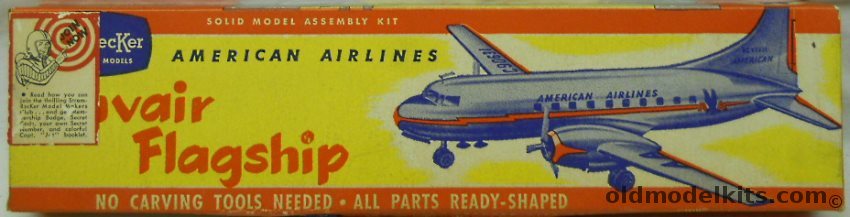 StromBecker American Airlines Convair Flagship - 10 Inch Wingspan Solid Wood Kit, C-38 plastic model kit